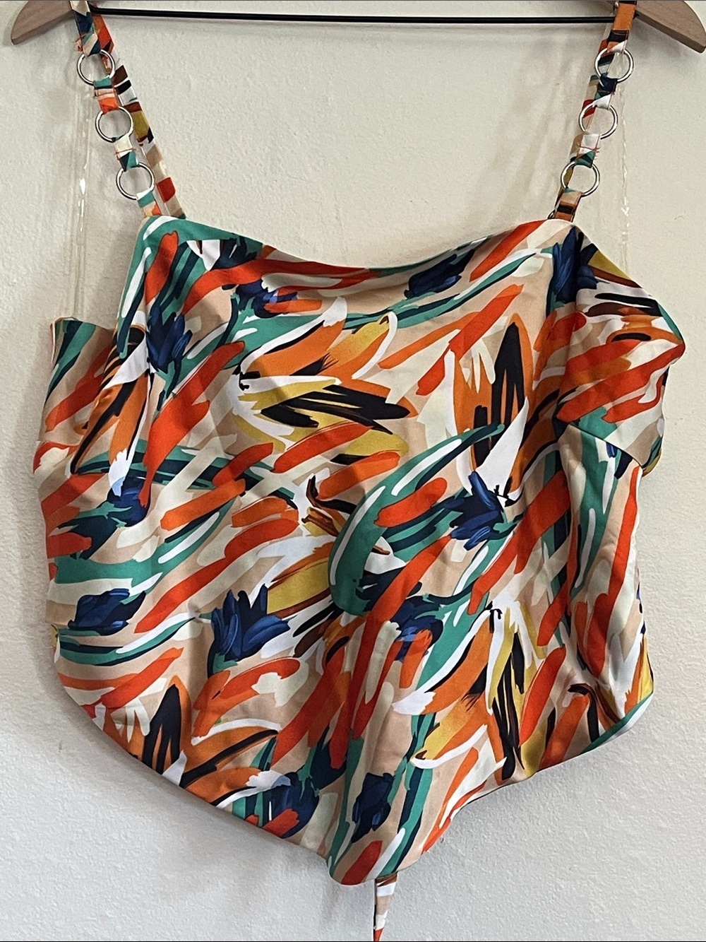 NWT Satin Cowl Cami with Ring-Link Straps